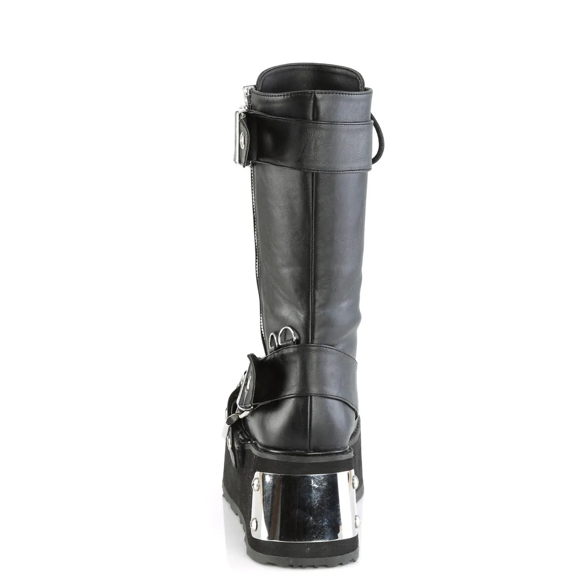 TRASHVILLE-250 DemoniaCult Black Vegan Leather Sexy Unisex Platform Shoes & Boots (Alternative Footwear)