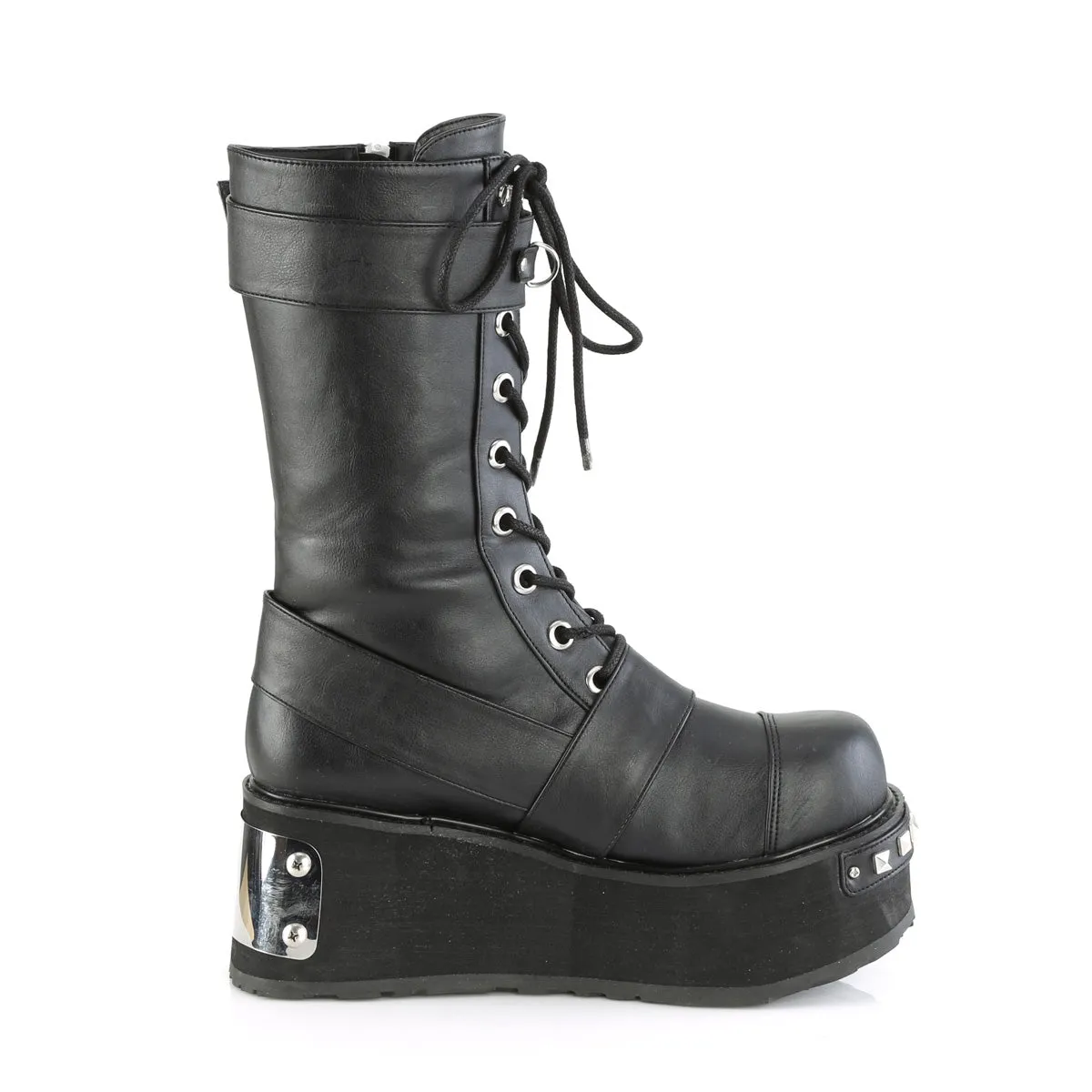 TRASHVILLE-250 DemoniaCult Black Vegan Leather Sexy Unisex Platform Shoes & Boots (Alternative Footwear)