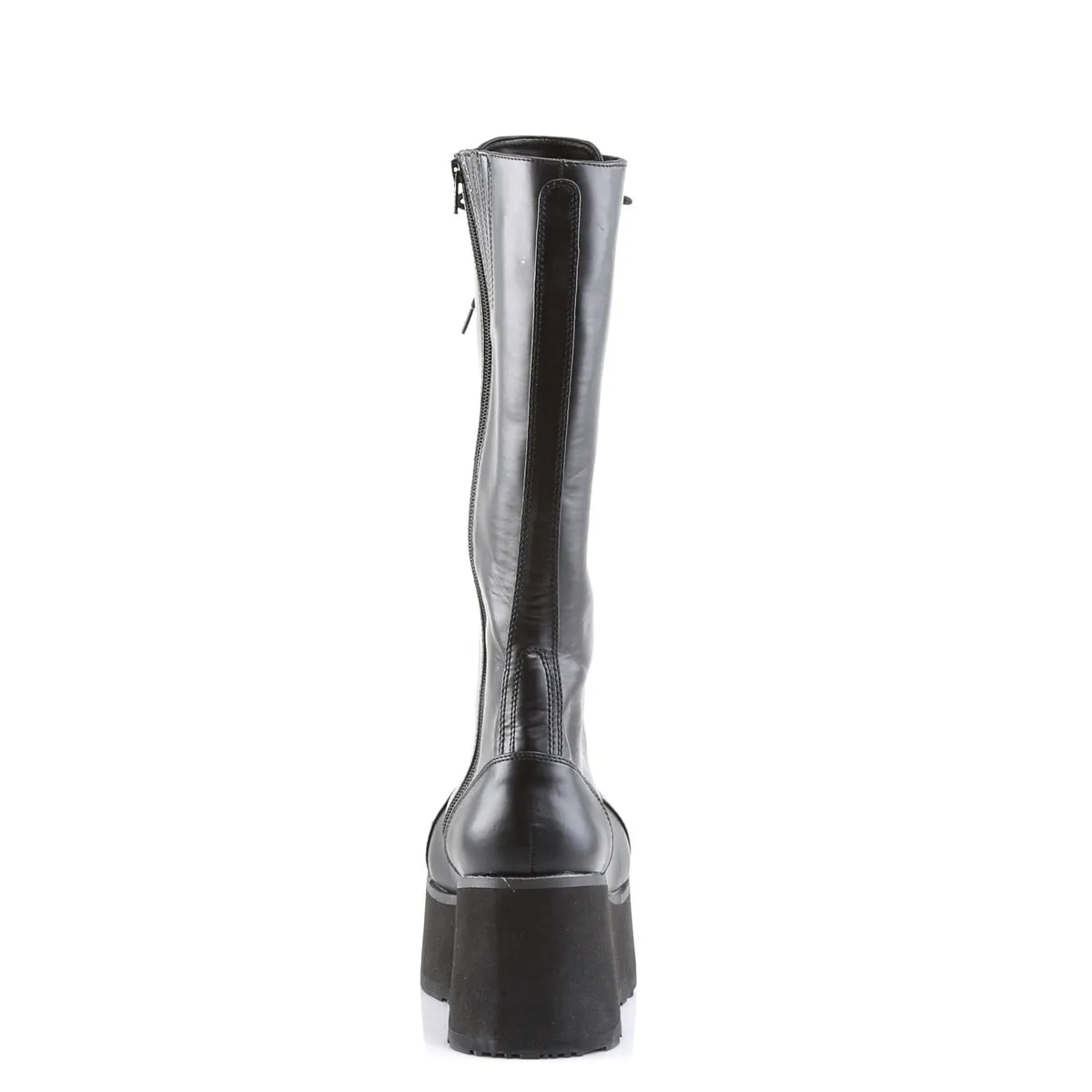 TRASHVILLE-502 DemoniaCult Black Vegan Leather Sexy Unisex Platform Boots (Alternative Footwear)