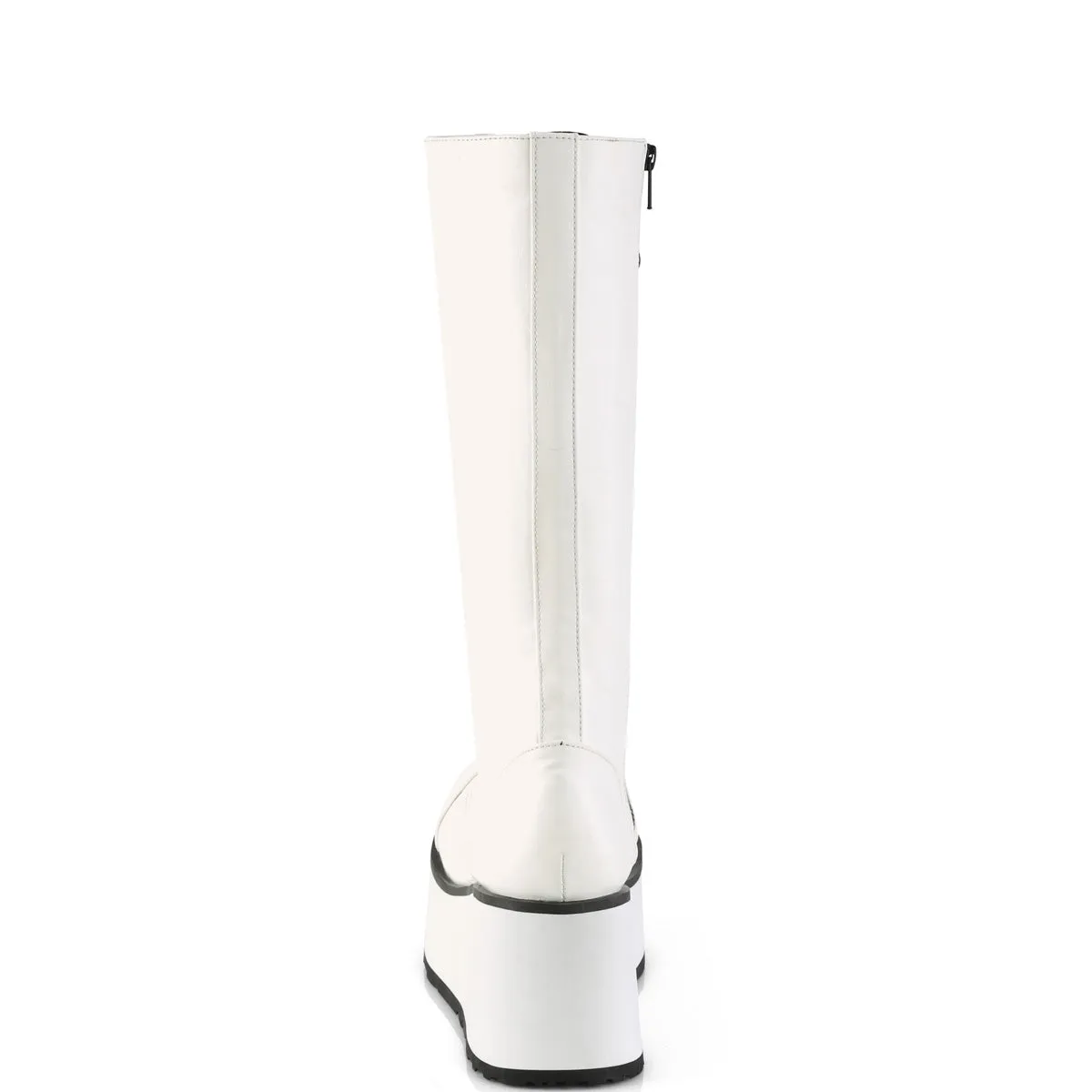 TRASHVILLE-502 DemoniaCult White Vegan Leather Sexy Unisex Platform Shoes & Boots (Alternative Footwear)