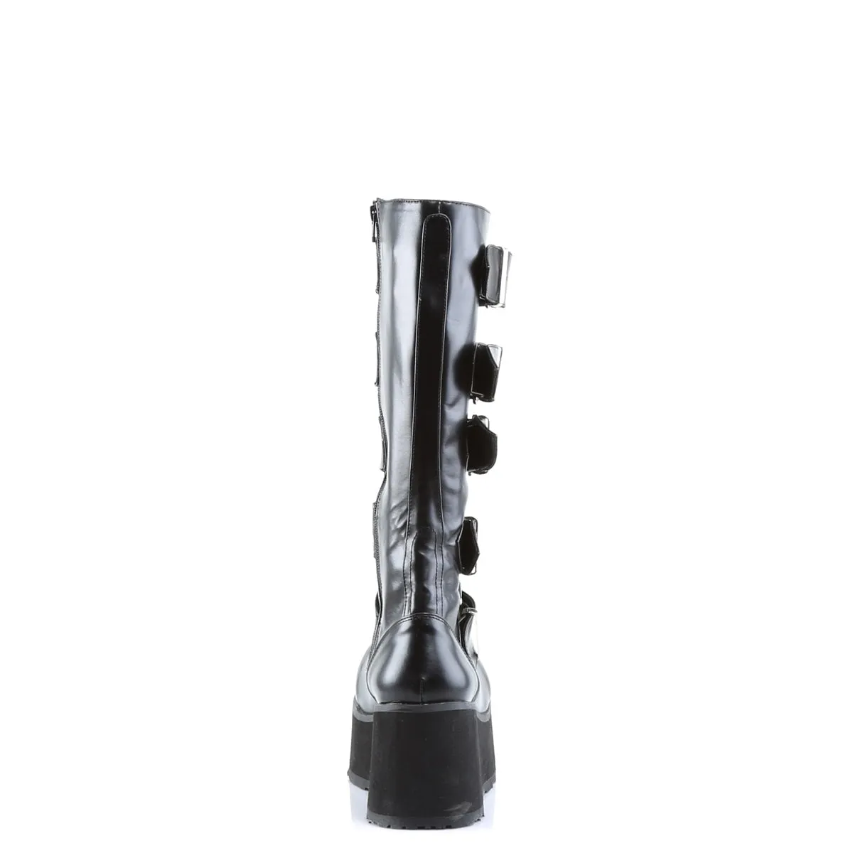 TRASHVILLE-518 DemoniaCult Black Vegan Leather Sexy Unisex Platform Shoes & Boots (Alternative Footwear)