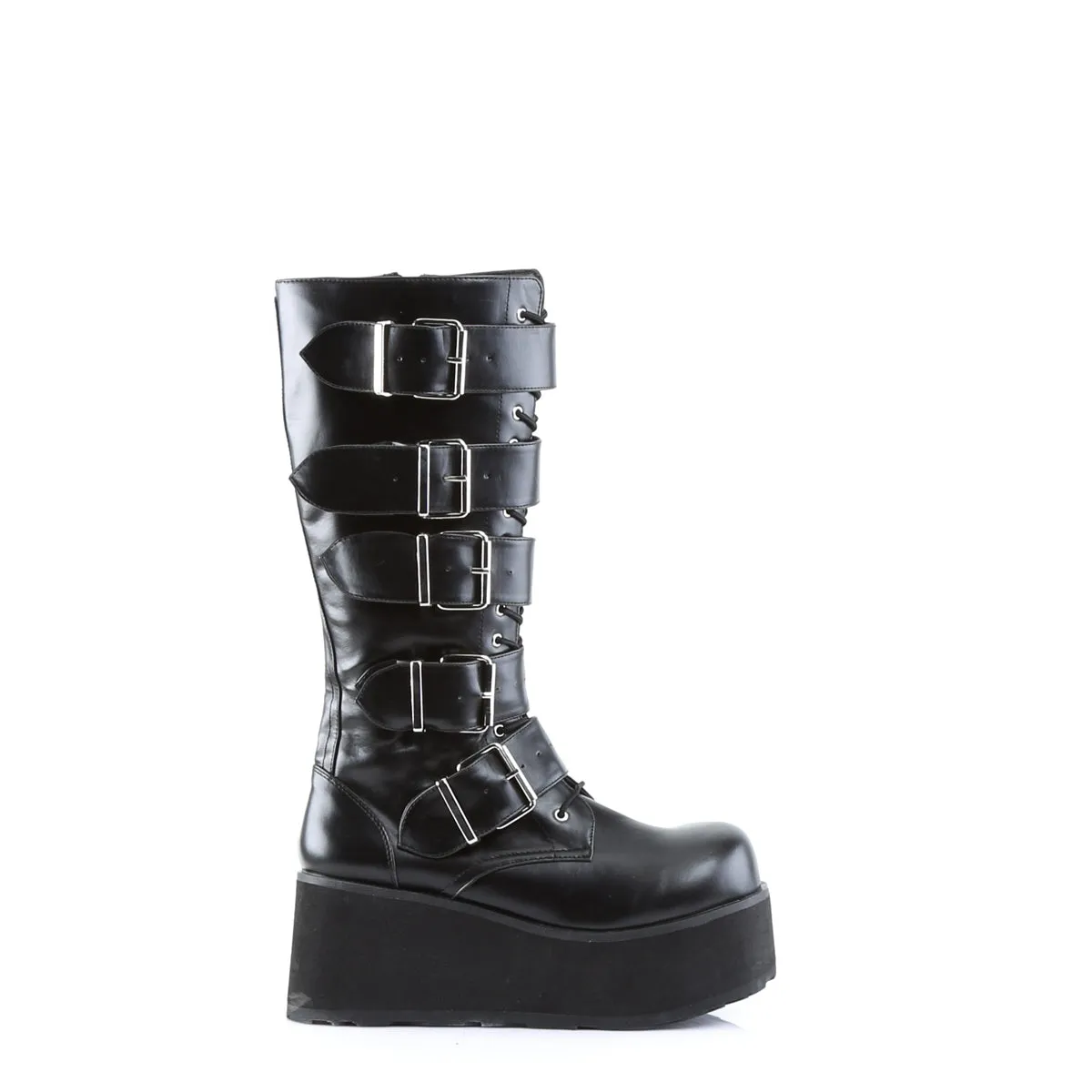 TRASHVILLE-518 DemoniaCult Black Vegan Leather Sexy Unisex Platform Shoes & Boots (Alternative Footwear)
