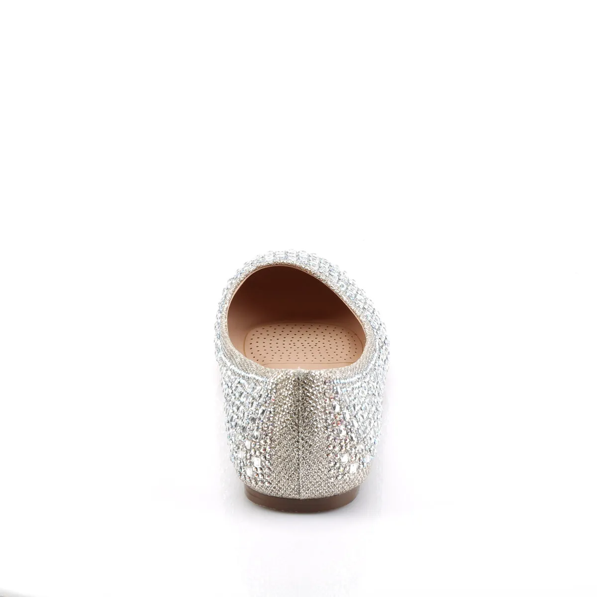 TREAT-06 Fabulicious Flats Treat Nude Glitter Mesh Fabric Sexy Shoes (High Heels)