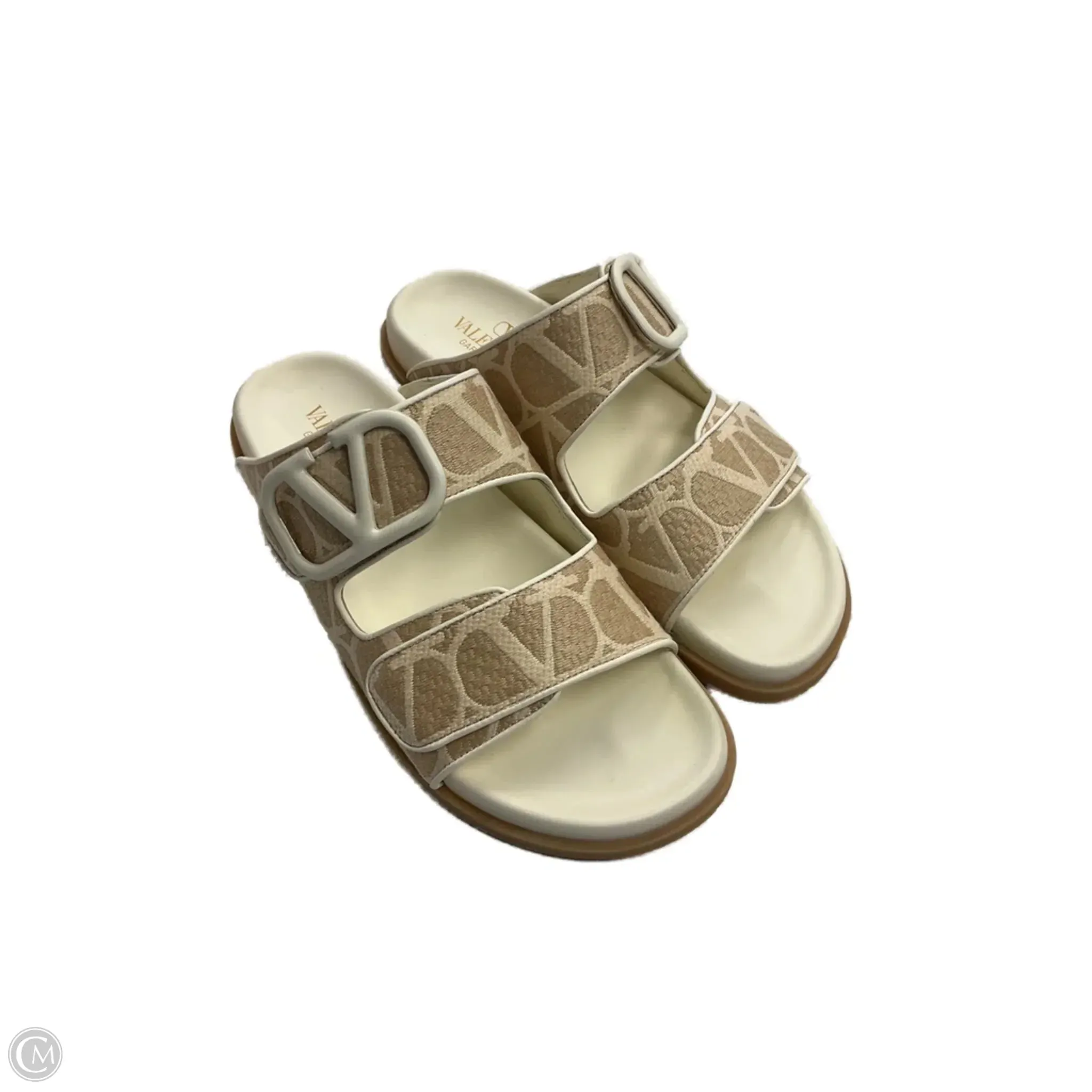 Daily Chill Sandals Luxury Designer By Valentino-garavani In Tan, Size: 7.5
