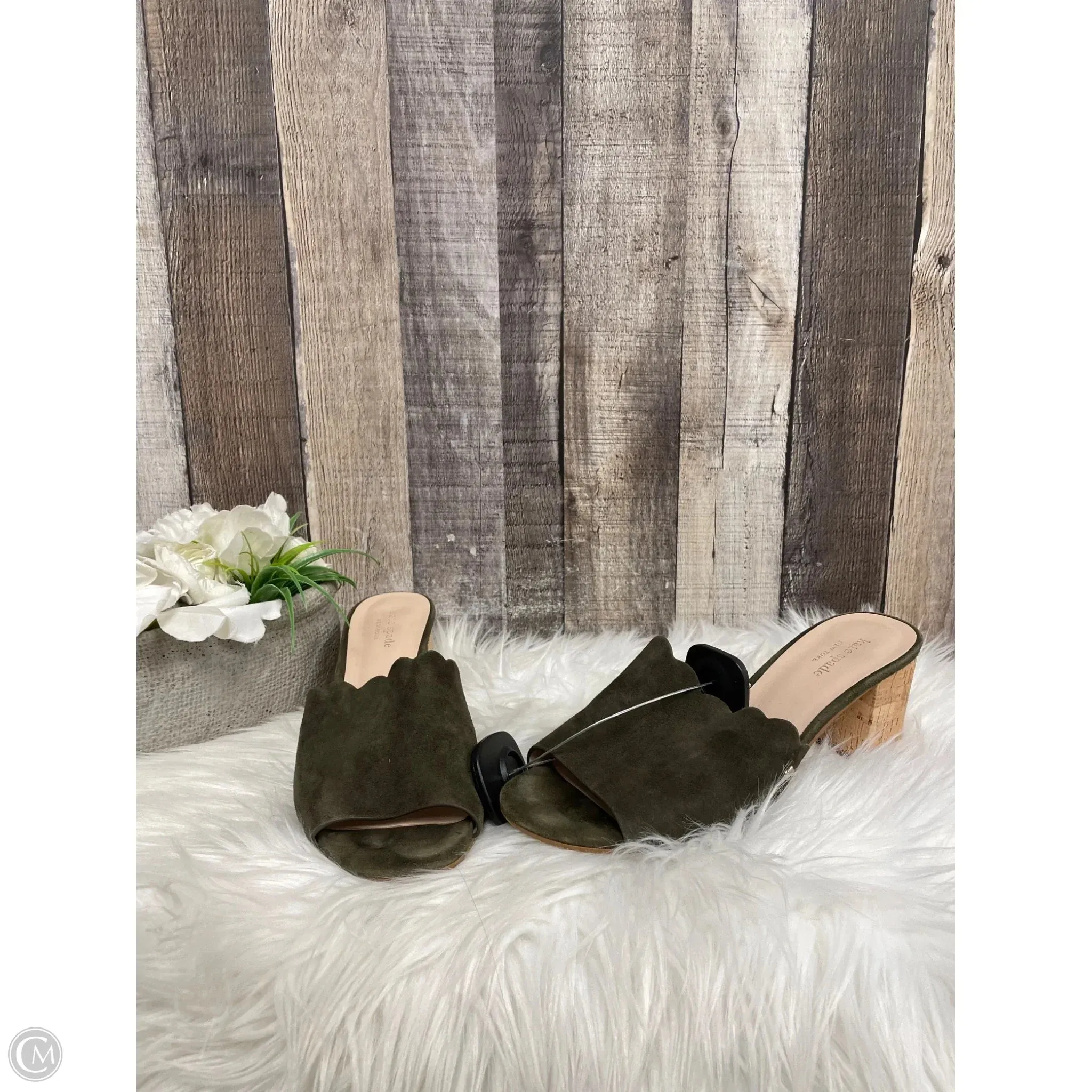 Fashion Edge Shoes Designer By Kate Spade In Green, Size: 8.5