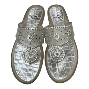 Sandals Designer By Stuart Weitzman In Silver, Size:9 Dance Fit Island Vibe