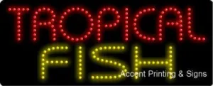 Tropical Fish Flashing & Animated LED Sign (High Impact, Energy Efficient)