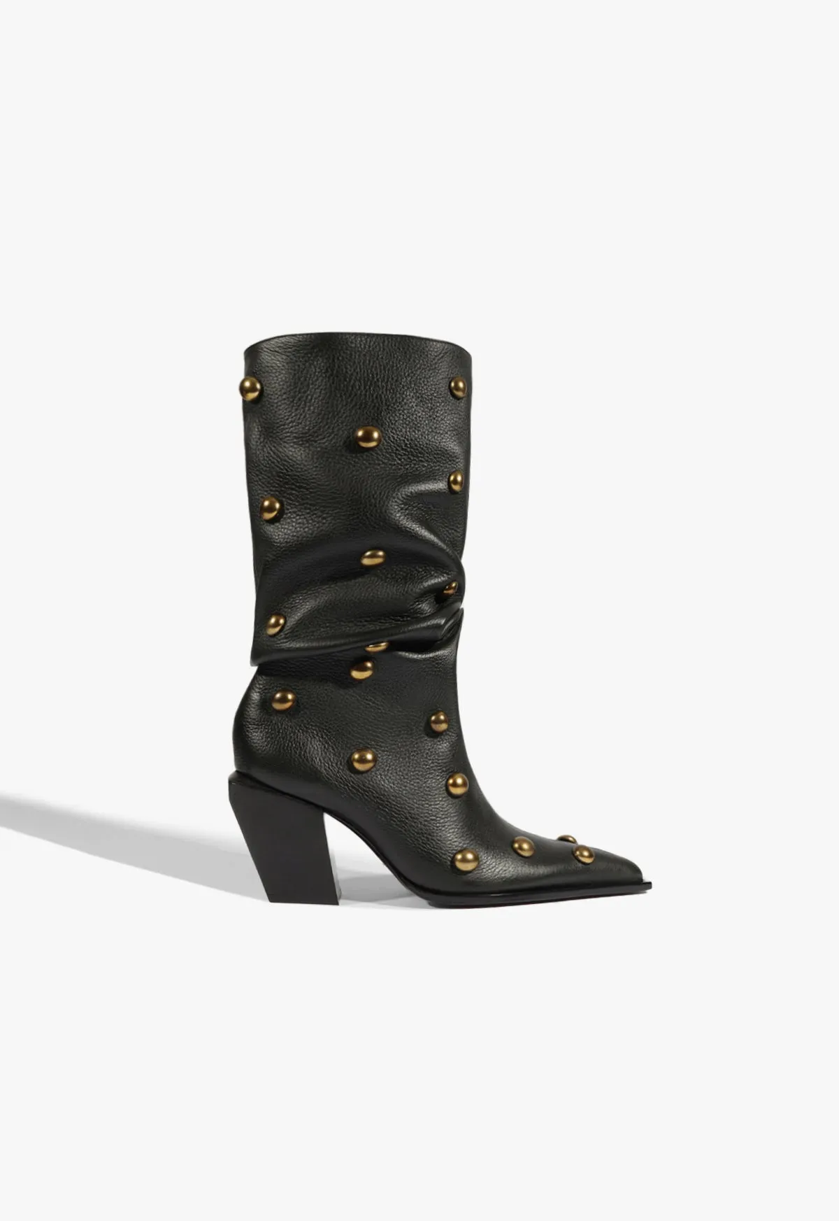 Tulsa Studs Leather Boot Rock Path