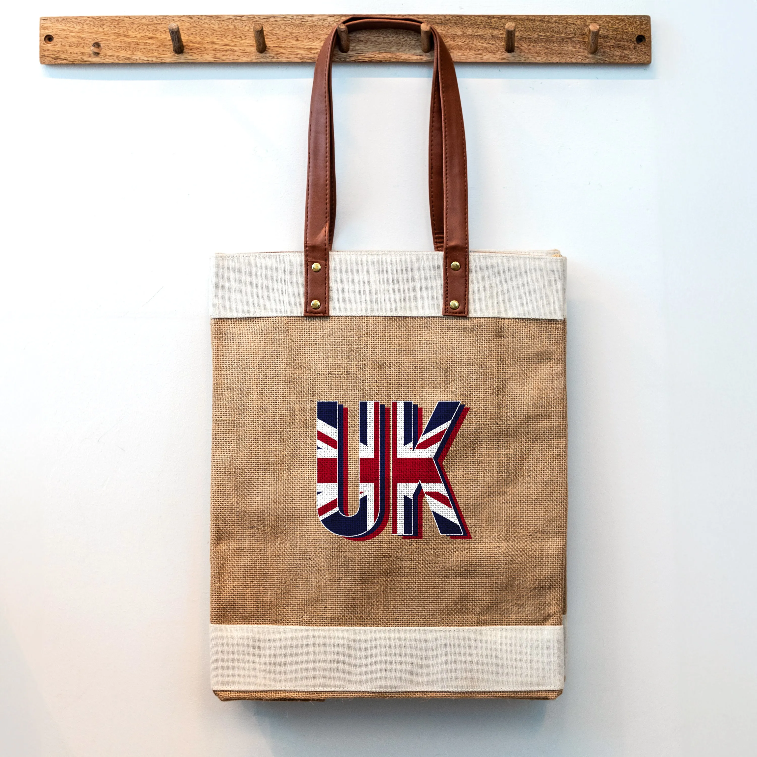 UK - Natural Tall Tote Bag
