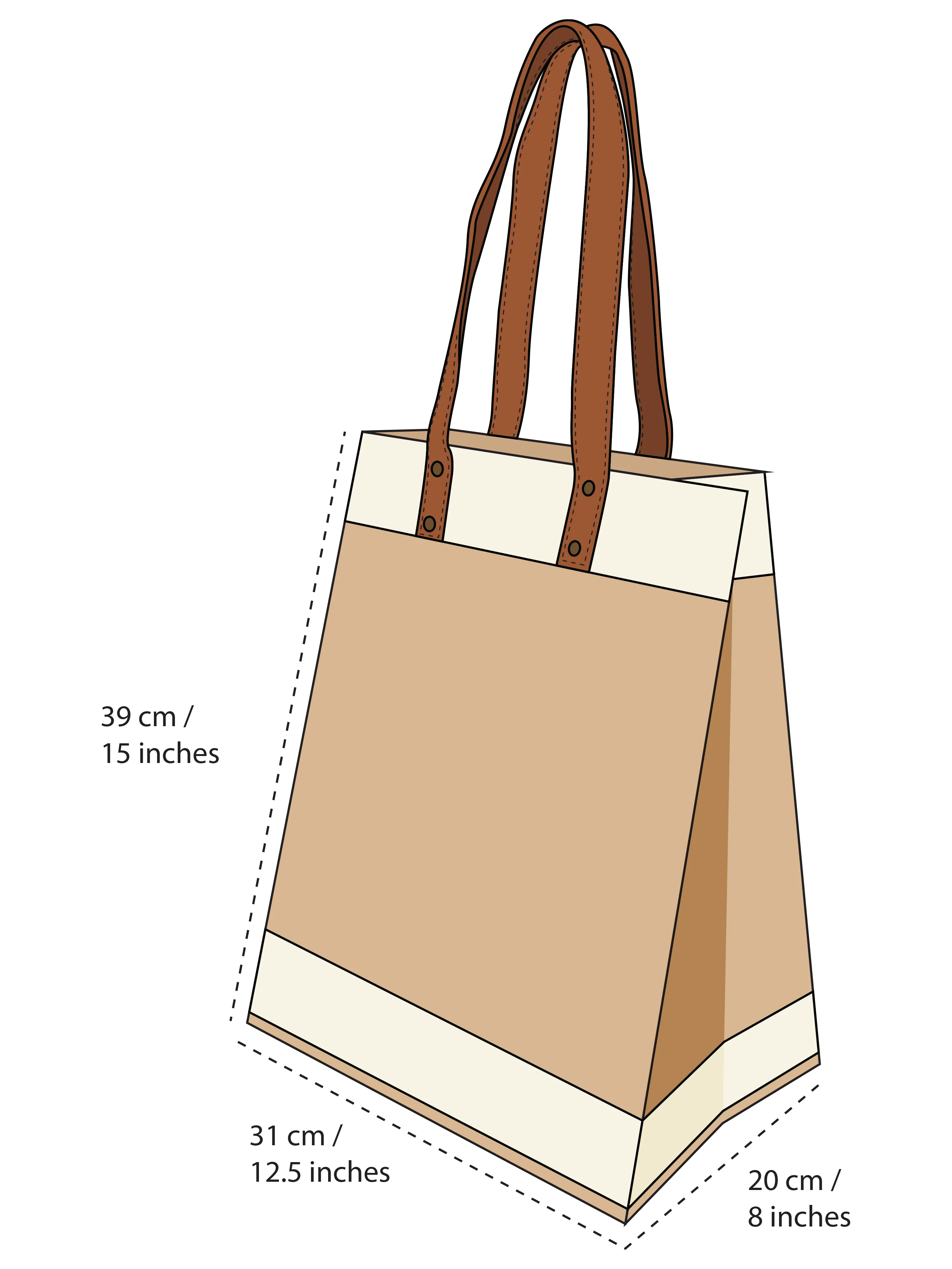 UK - Natural Tall Tote Bag