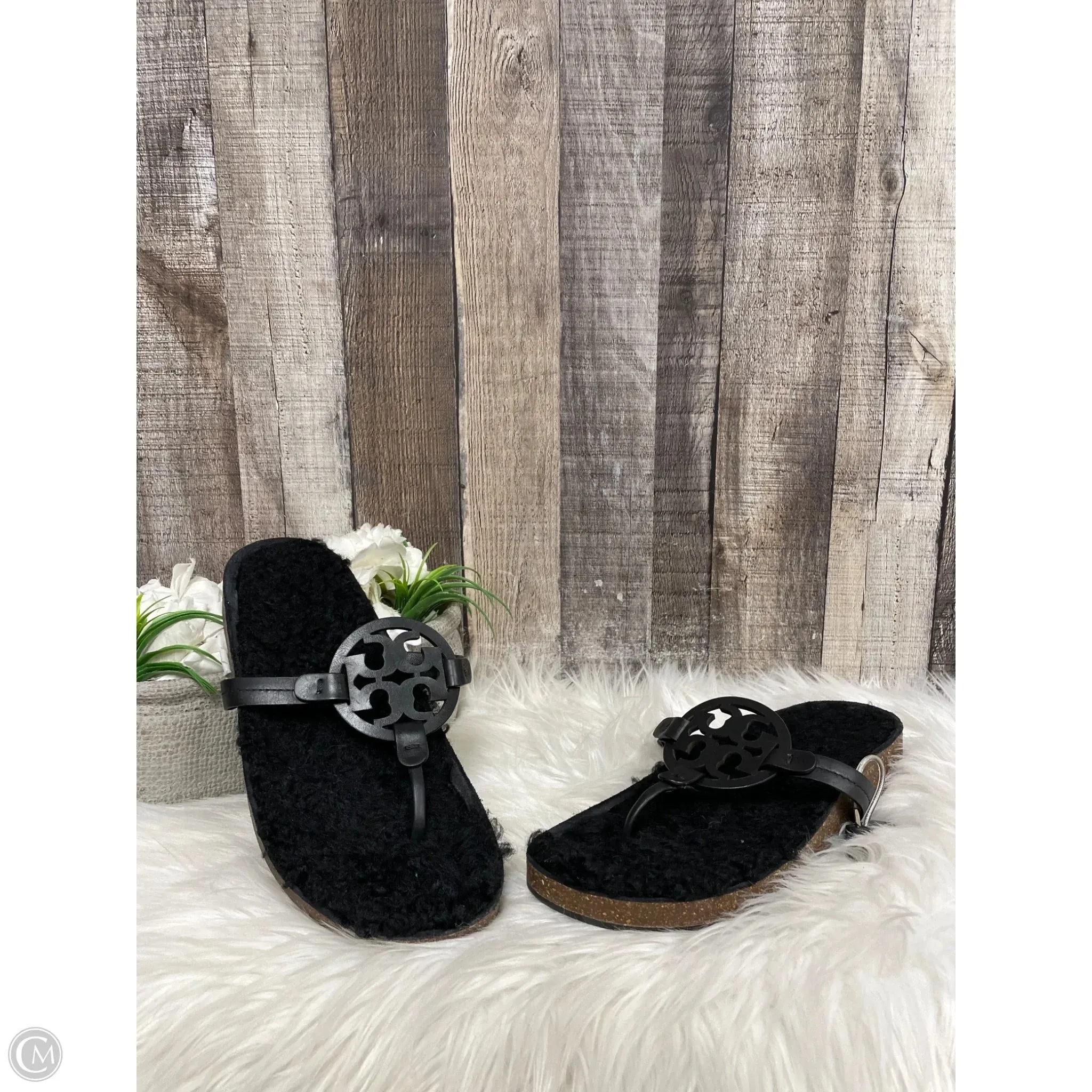 Sandals Designer By Tory Burch In Black, Size: 10 Comfortable Design Non Restrictive Fit