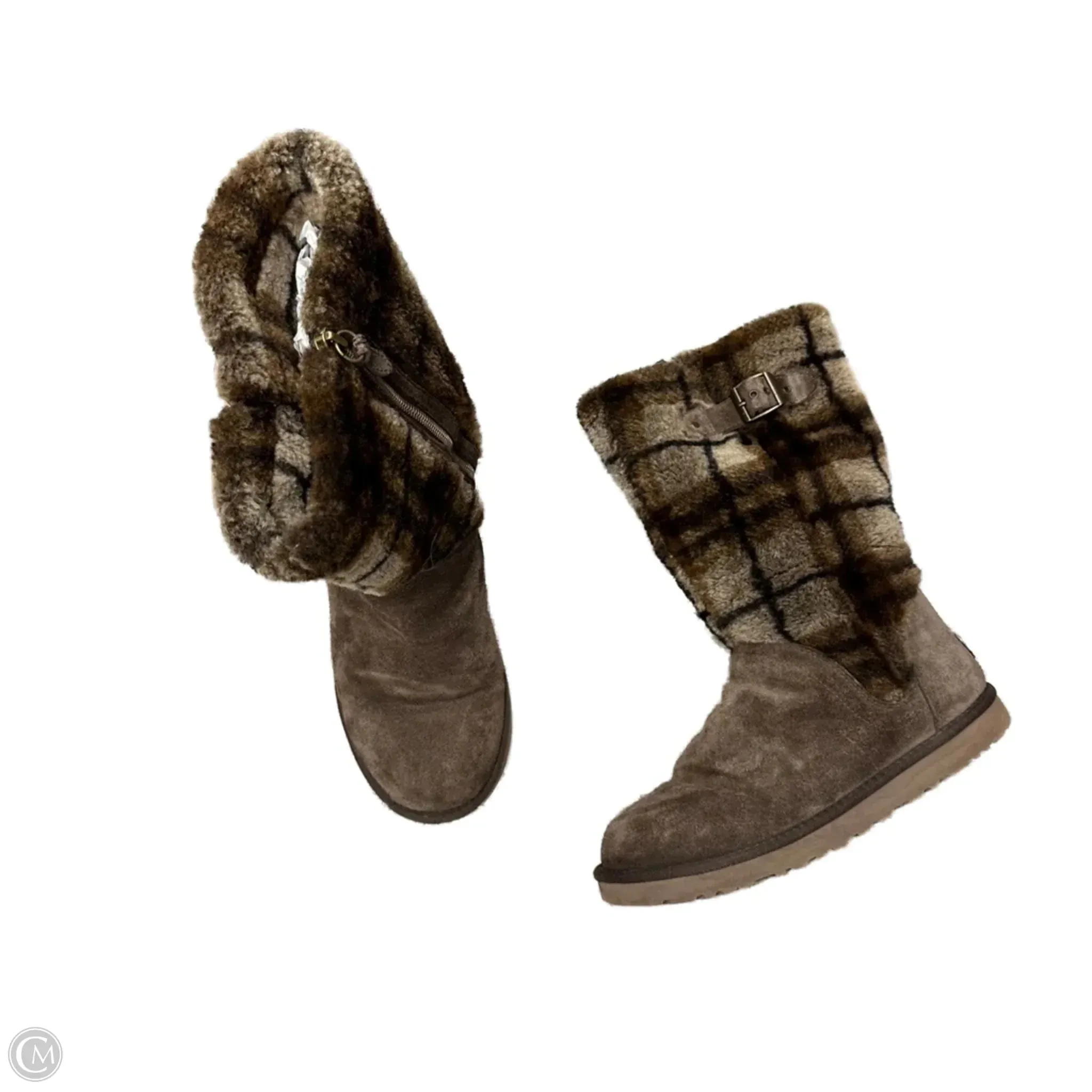 Boots Designer By Ugg In Brown, Size: 9 Ocean Edge