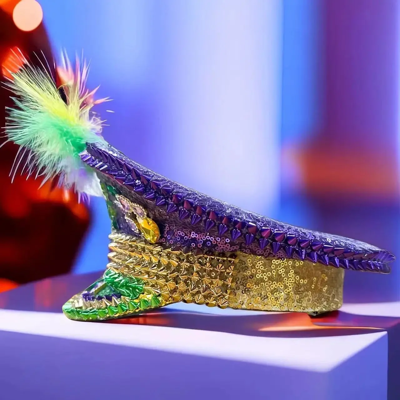 Unisex Mardi Gras Rhinestone Hat