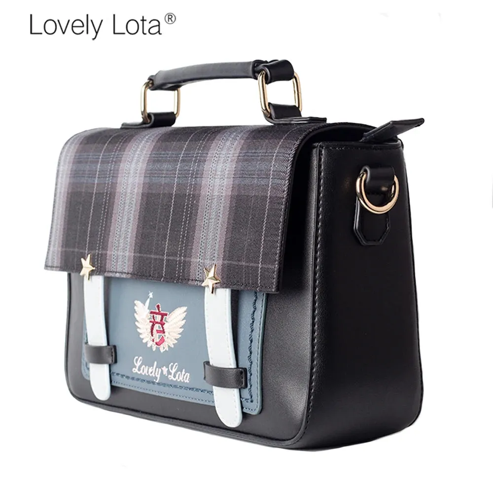 Uniwim JK uniform square bag  embroidery printing sweet lolita handbag kawaii girl loli cosplay gothic lolita shoulder bag student