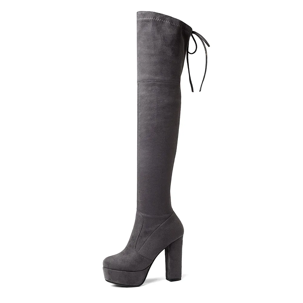 USS Shoes Fabiana Women's Platform Over the Knee Boots