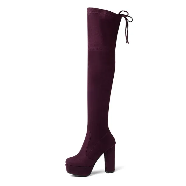 USS Shoes Fabiana Women's Platform Over the Knee Boots