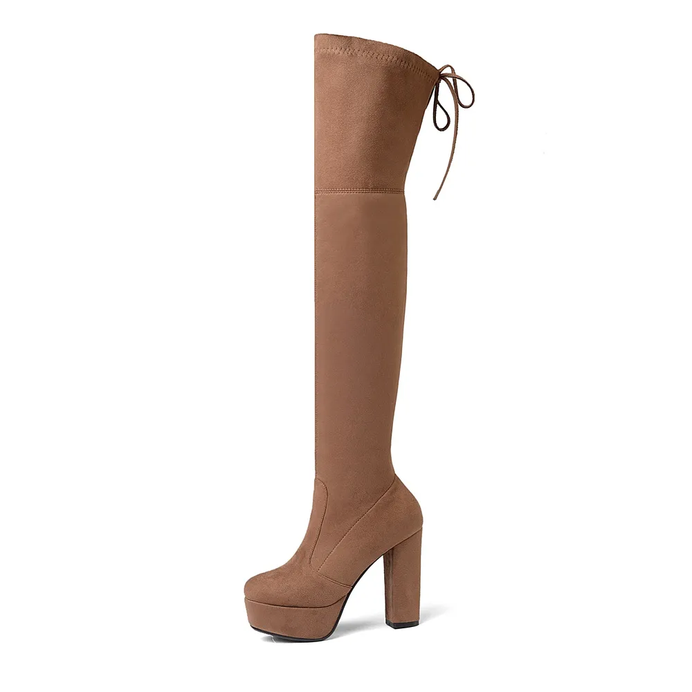 USS Shoes Fabiana Women's Platform Over the Knee Boots