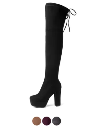 USS Shoes Fabiana Women's Platform Over the Knee Boots