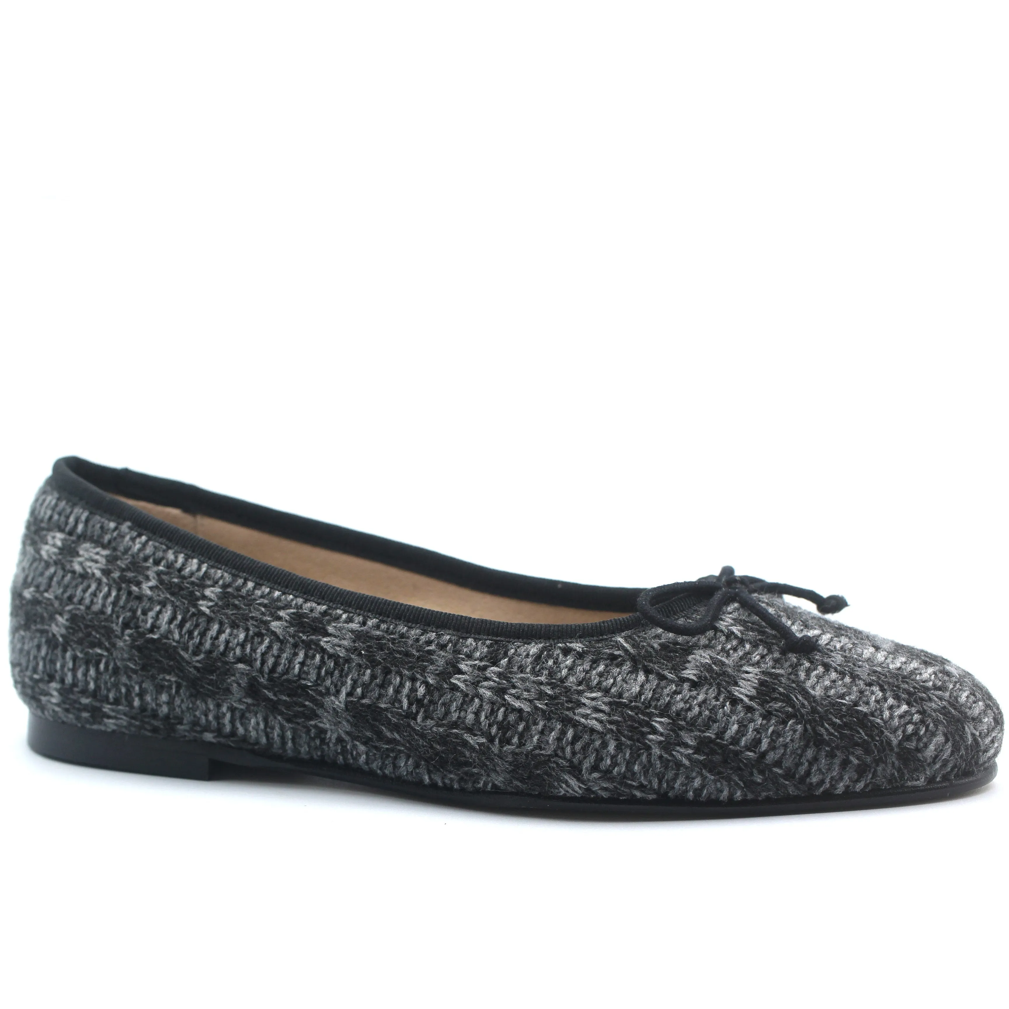 Valencia Grey Knit Ballet Flat
