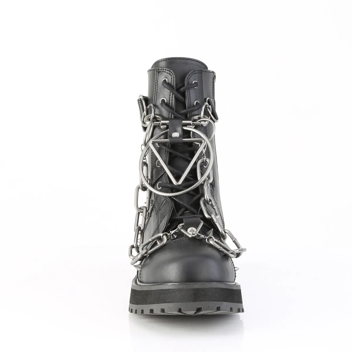 VALOR-204 DemoniaCult Black Vegan Leather Sexy Unisex Platform Shoes & Boots (Alternative Footwear)