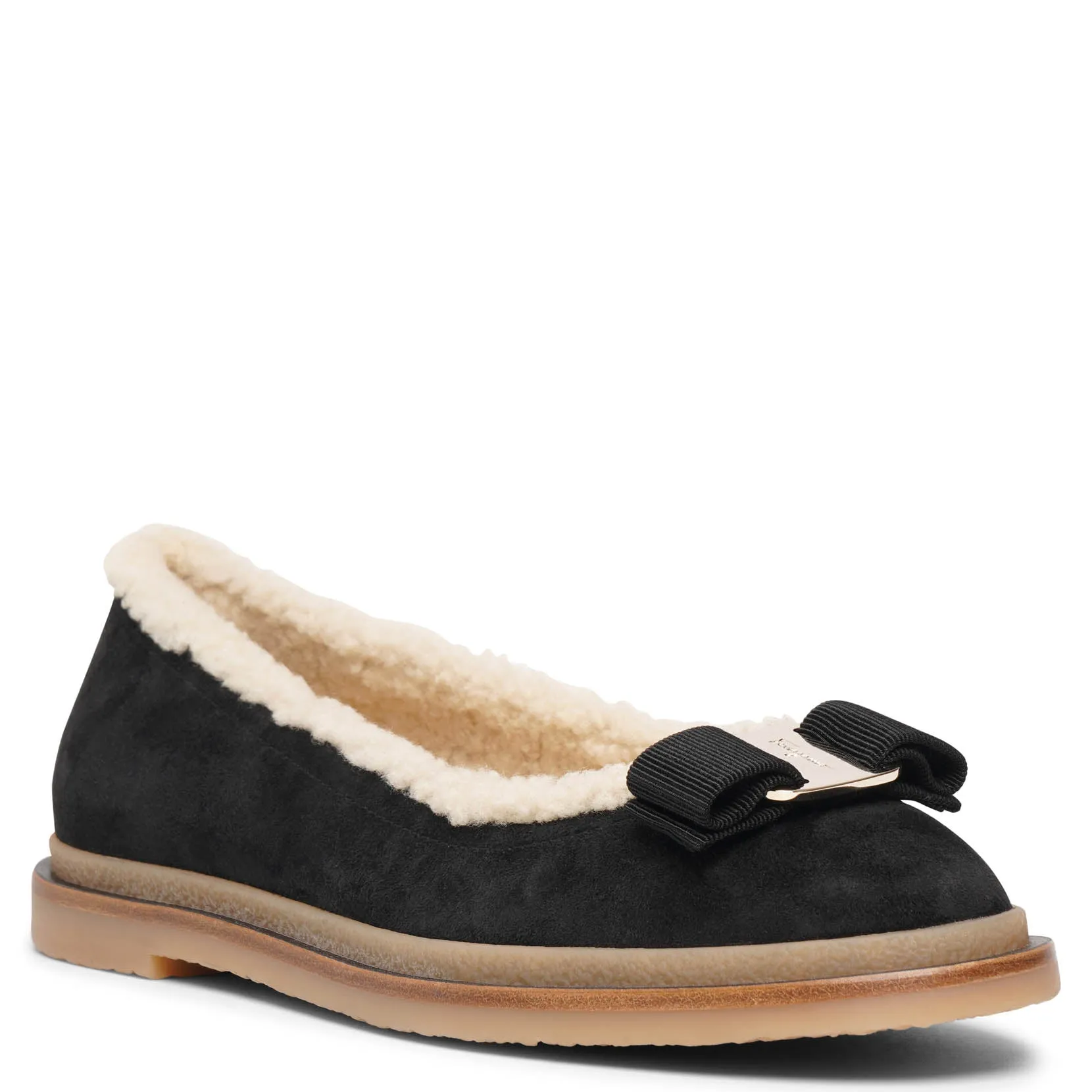 Varina winter black ballet flats