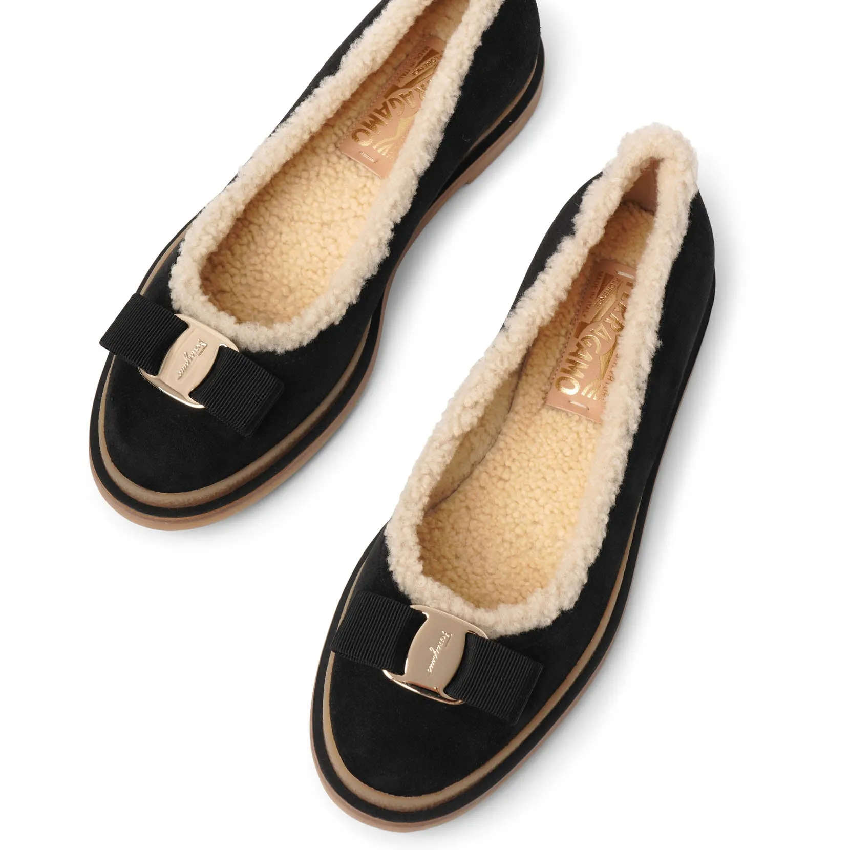 Varina winter black ballet flats