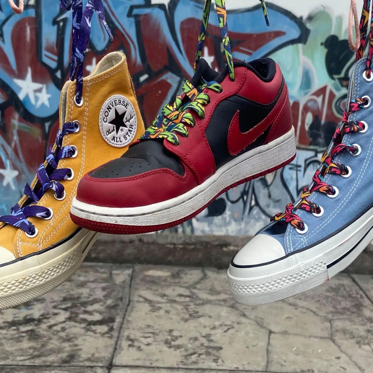 VASGO Flat Shoe Laces Hip Hop Graffiti Style