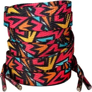 VASGO Flat Shoe Laces Hip Hop Graffiti Style