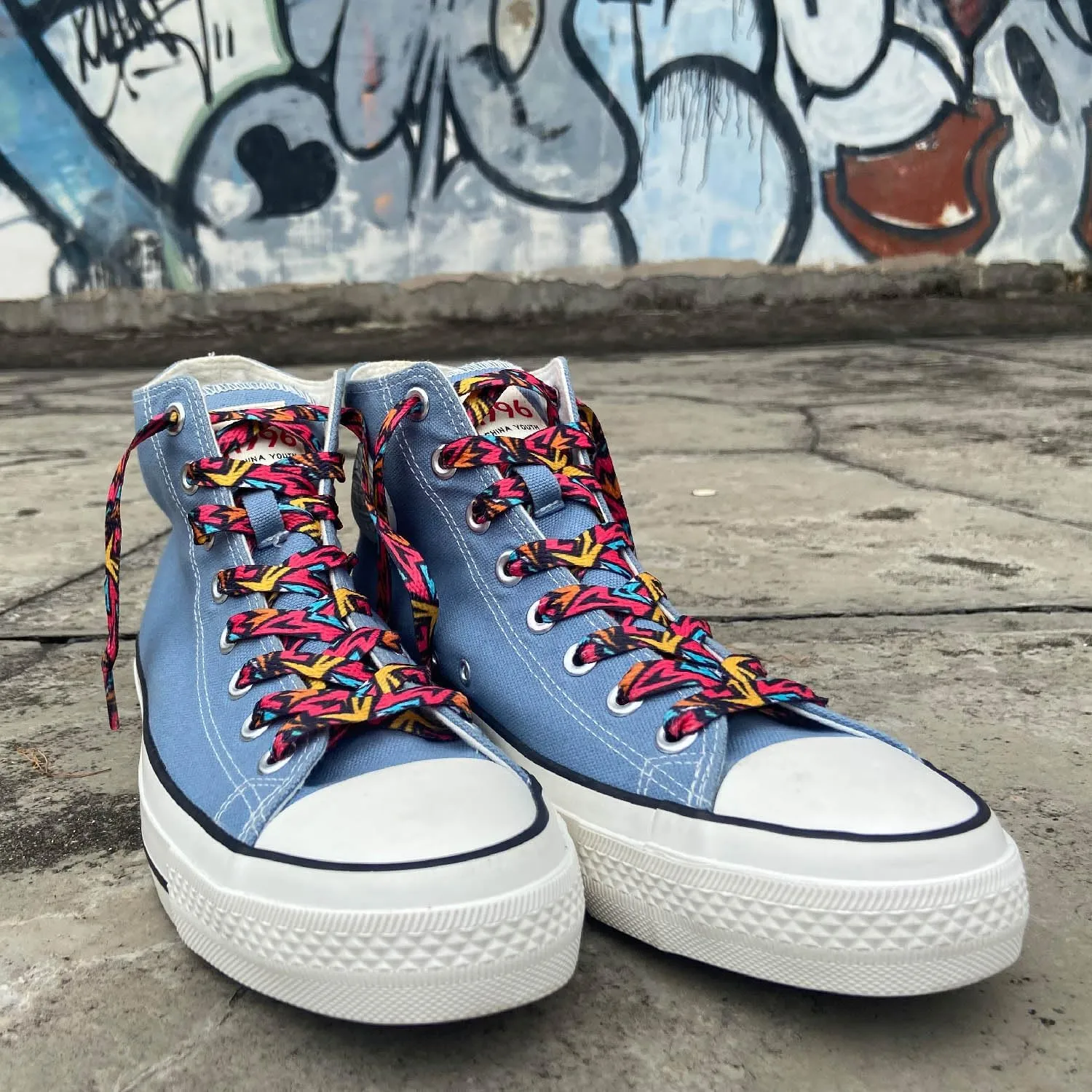 VASGO Flat Shoe Laces Hip Hop Graffiti Style