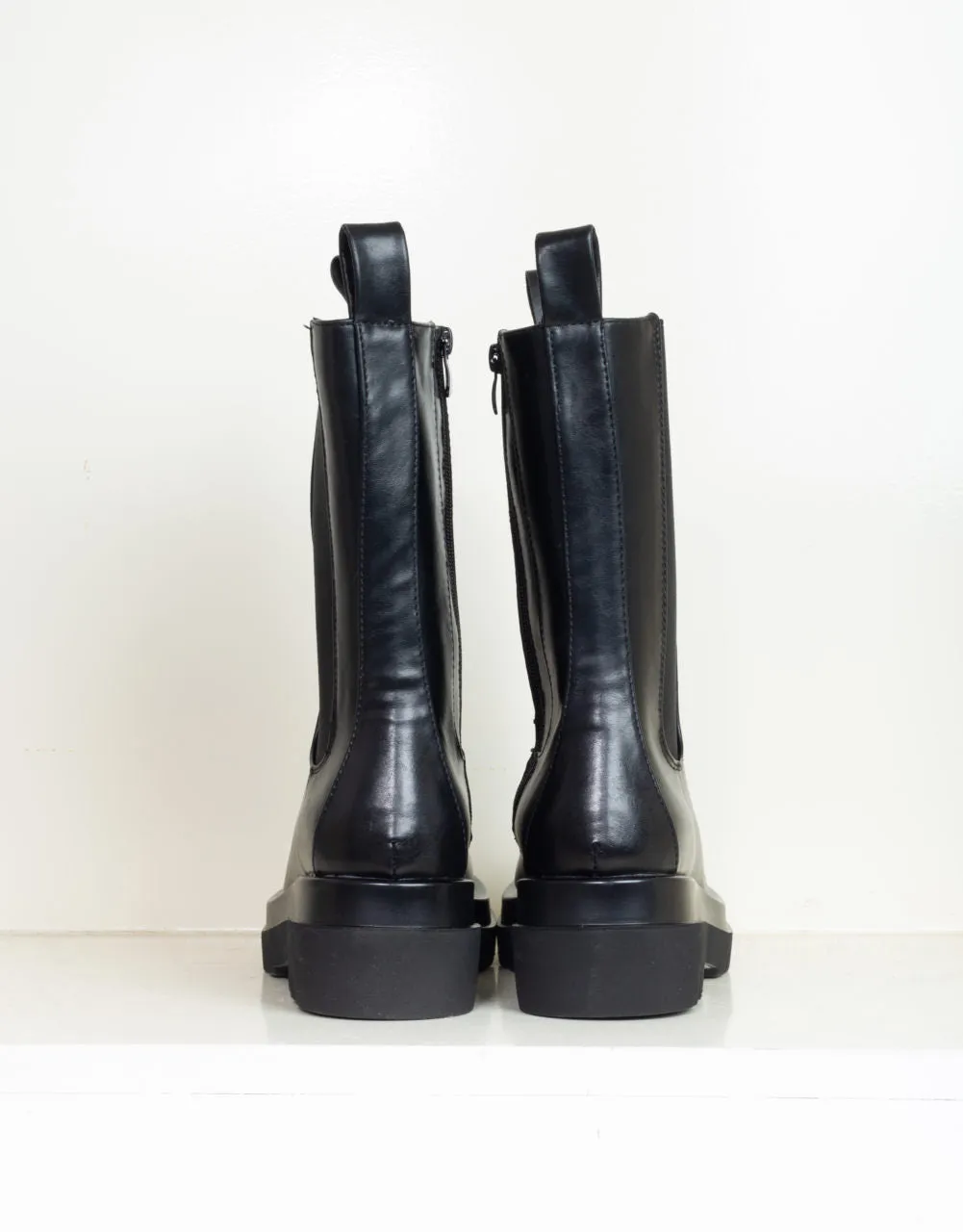 Vegan leather chelsea boots