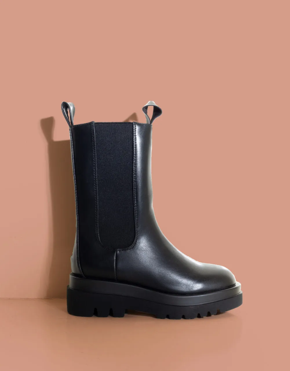 Vegan leather chelsea boots