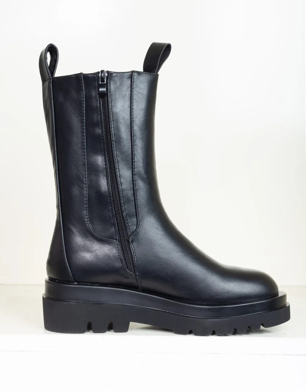 Vegan leather chelsea boots