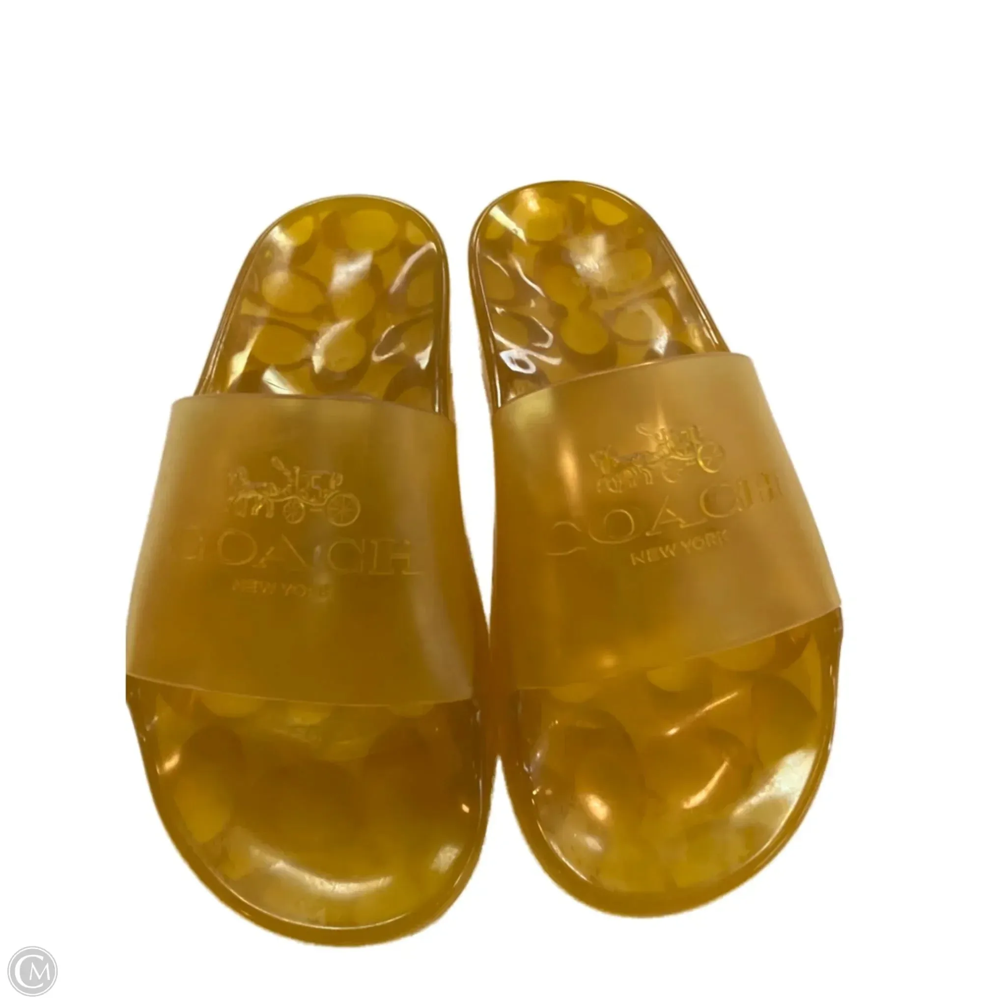 Shoes Designer By Coach In Yellow, Size: 6 Dry Fast