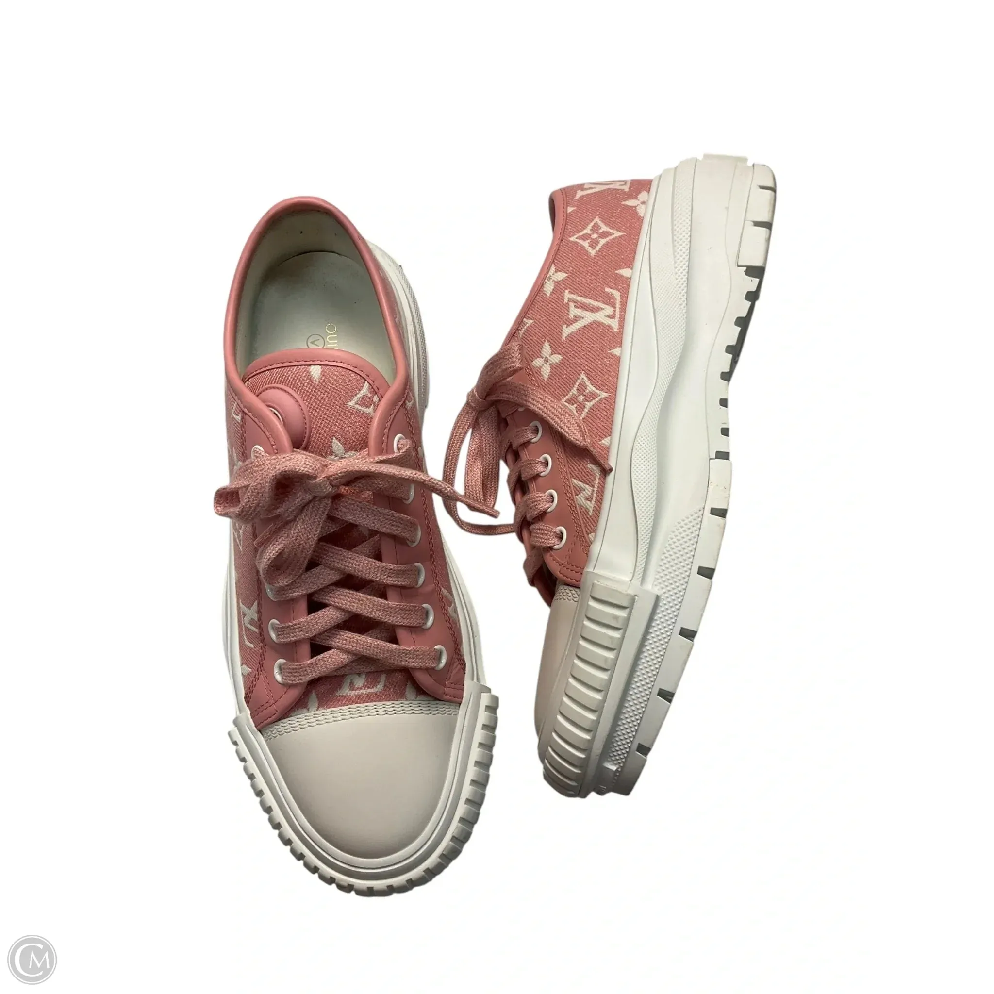 Wet Land Shoes Luxury Designer By Louis Vuitton In Pink, Size: 8.5