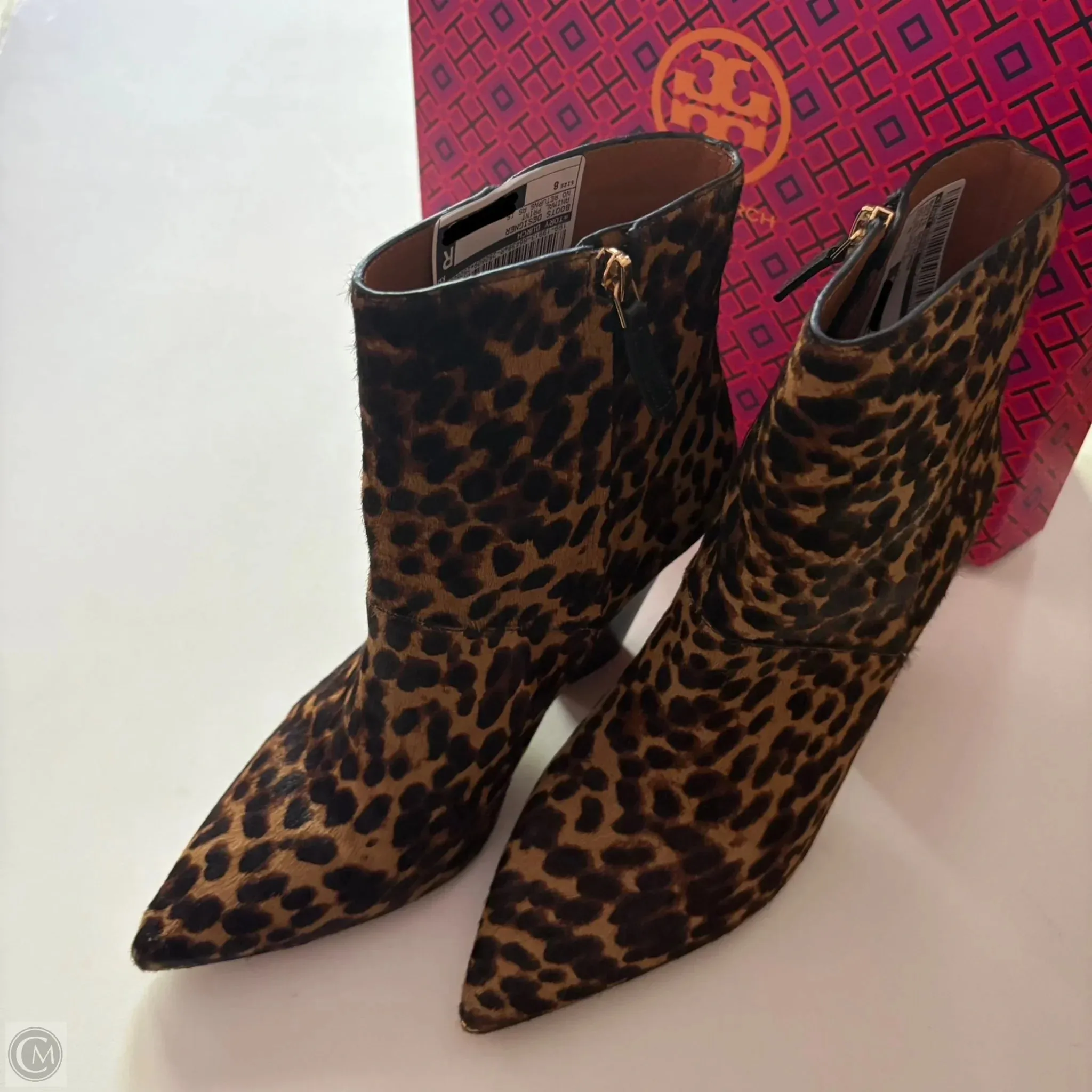 Boots Designer By Tory Burch In Animal Print, Size: 8 Bright Gold Cliff Edge