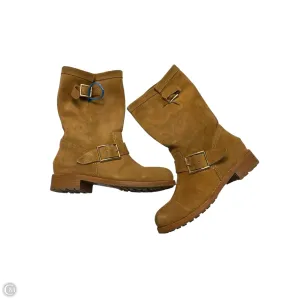 Supportive Boots Luxury Designer By Jimmy Choo In Tan, Size: 6