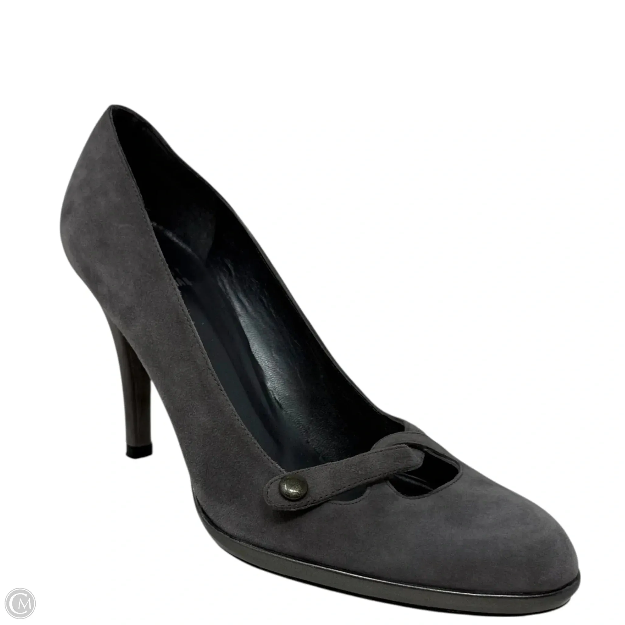 Mary Jane Classic Pumps Designer By Stuart Weitzman In Grey, Size: 6.5 Color Pop Slip Resistant Sole