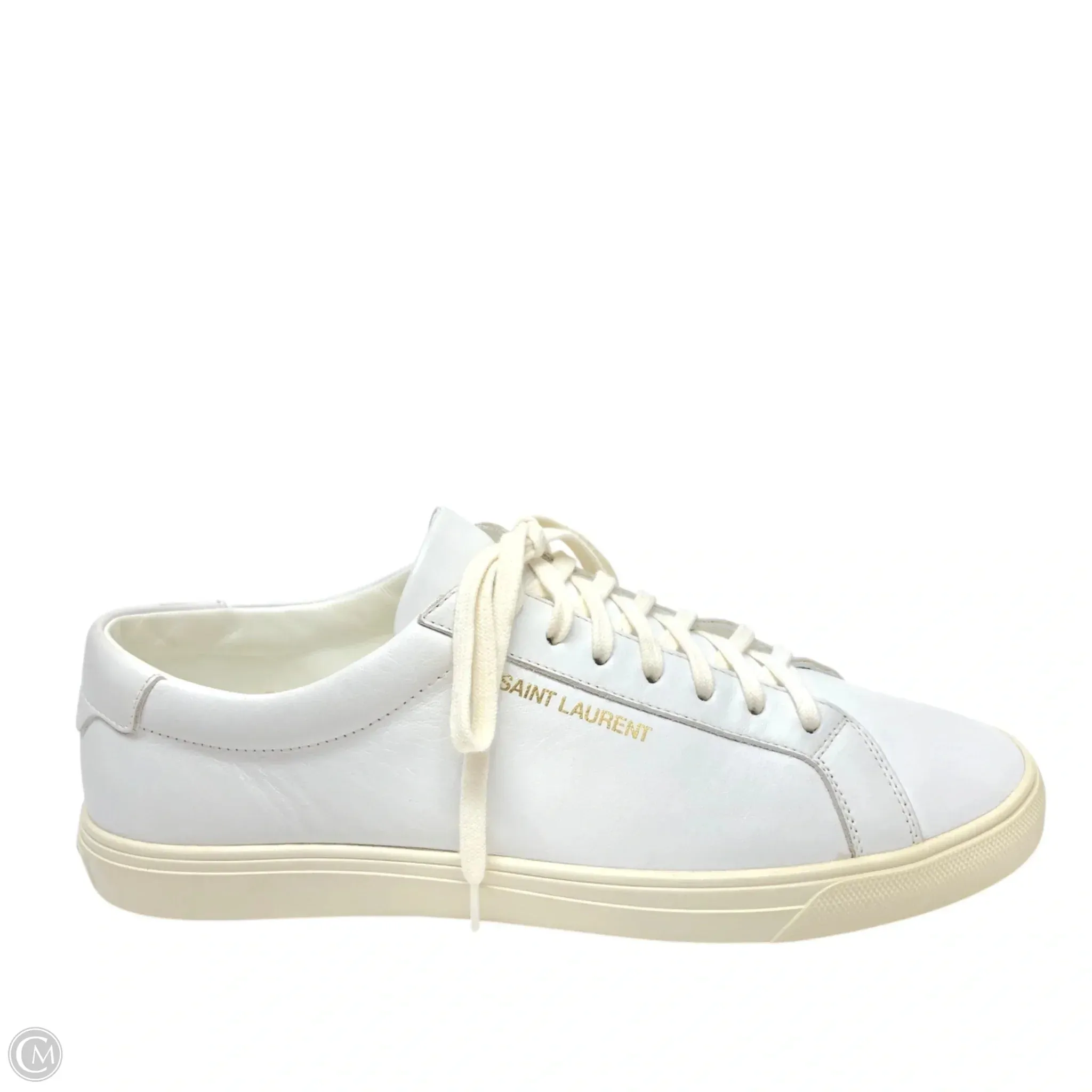 Shoes Luxury Designer By Yves Saint Laurent In White, Size: 10.5 Reinforced Seams