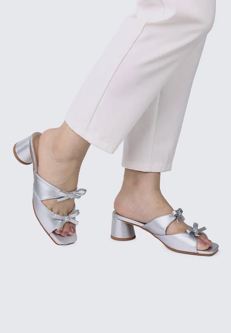Venus Comfy Heels In Silver