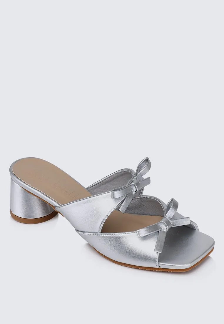 Venus Comfy Heels In Silver