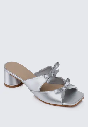 Venus Comfy Heels In Silver