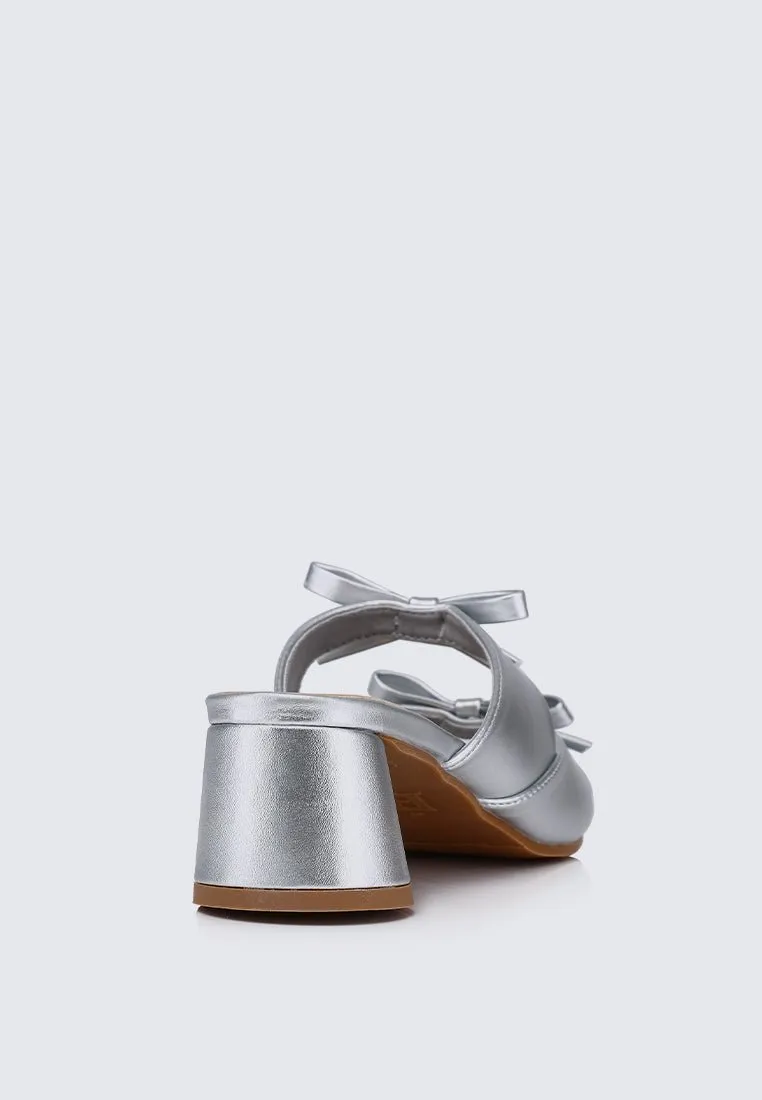 Venus Comfy Heels In Silver