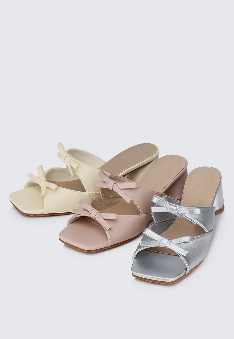 Venus Comfy Heels In Silver