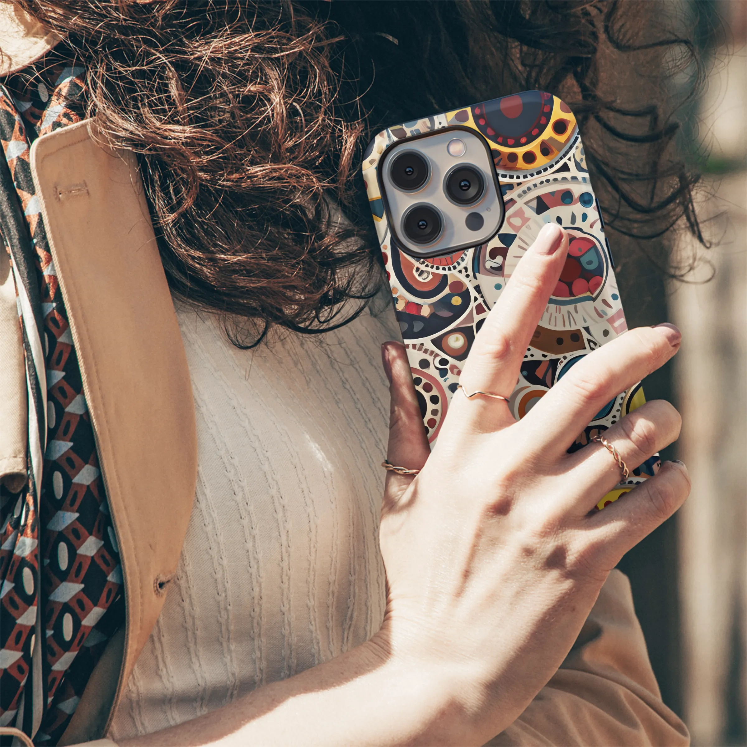 Vibrant Geometric with Animal Skin Textures Phone Case iPhone Samsung Cover Pixel 2926
