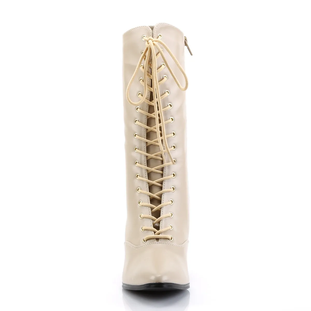VICTORIAN-120 Funtasma Cream Fancy Dress Women's Boots (Fantasy Footwear)