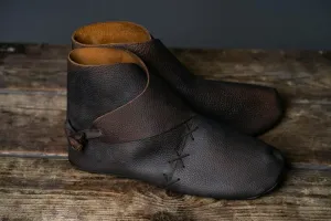 Viking Shoes; Historical Combat Boots; Medieval Viking SCA LARP; Renaissance fairs and Cosplay Event-y2