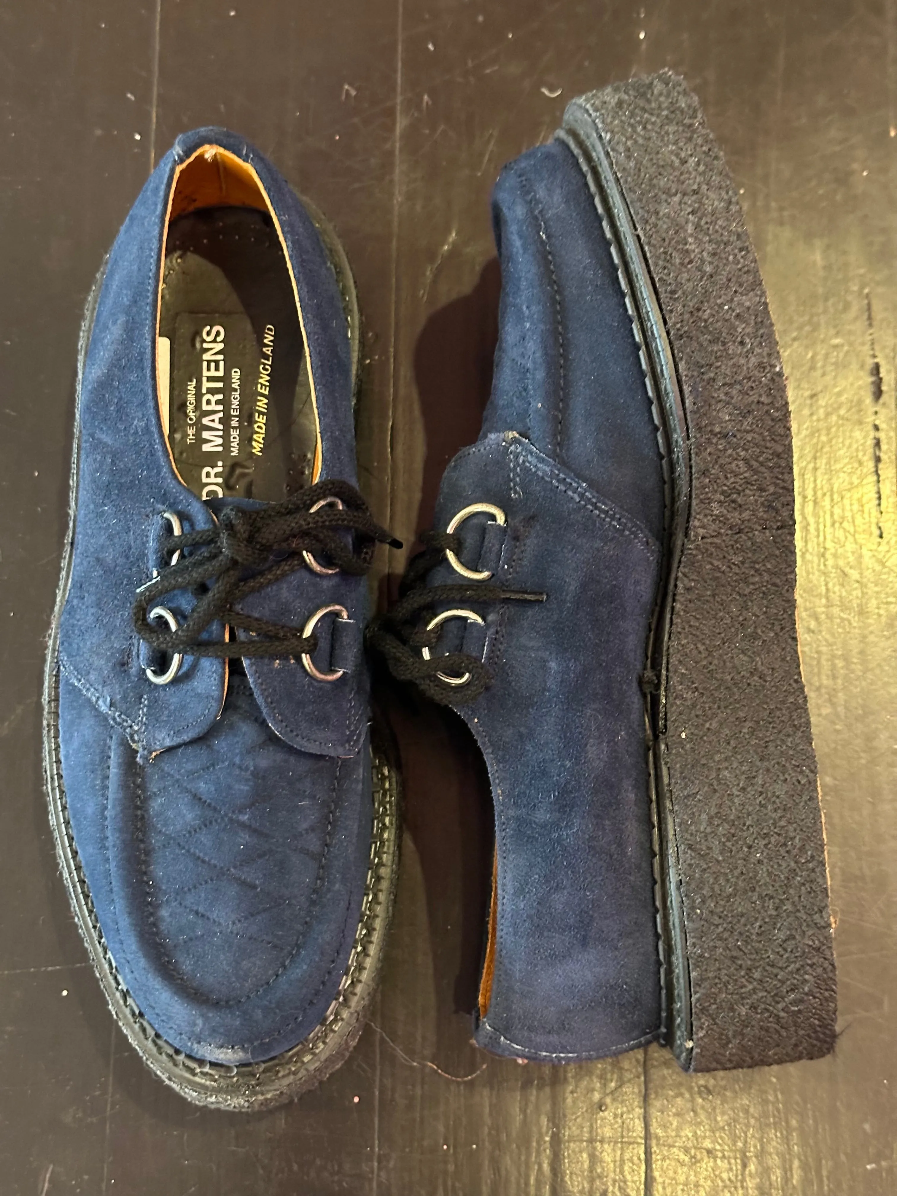 Vintage Blue Dr. Martens Platform Creepers