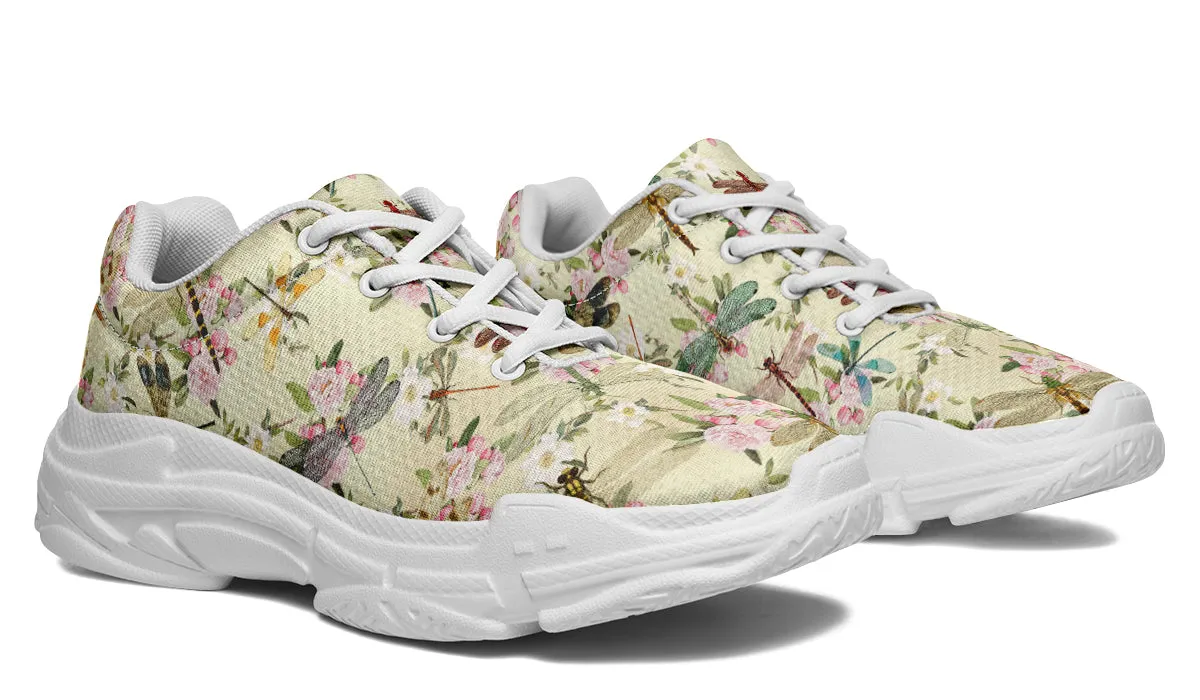 Vintage Dragonflies Chunky Sneakers