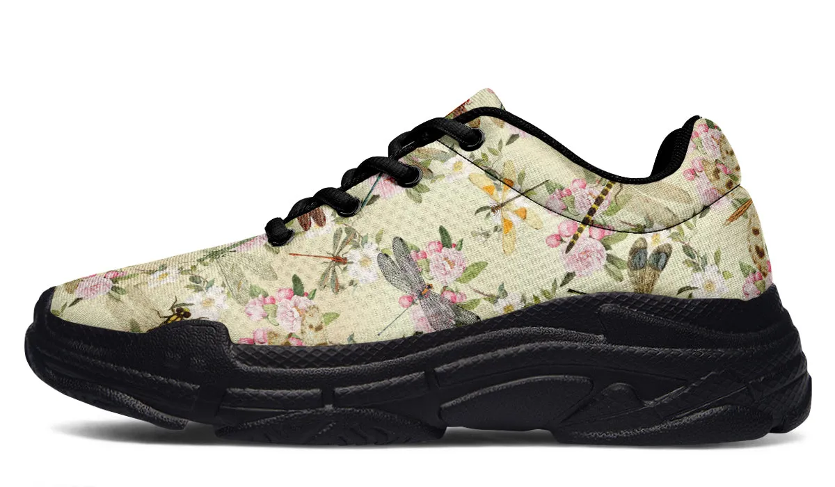 Vintage Dragonflies Chunky Sneakers
