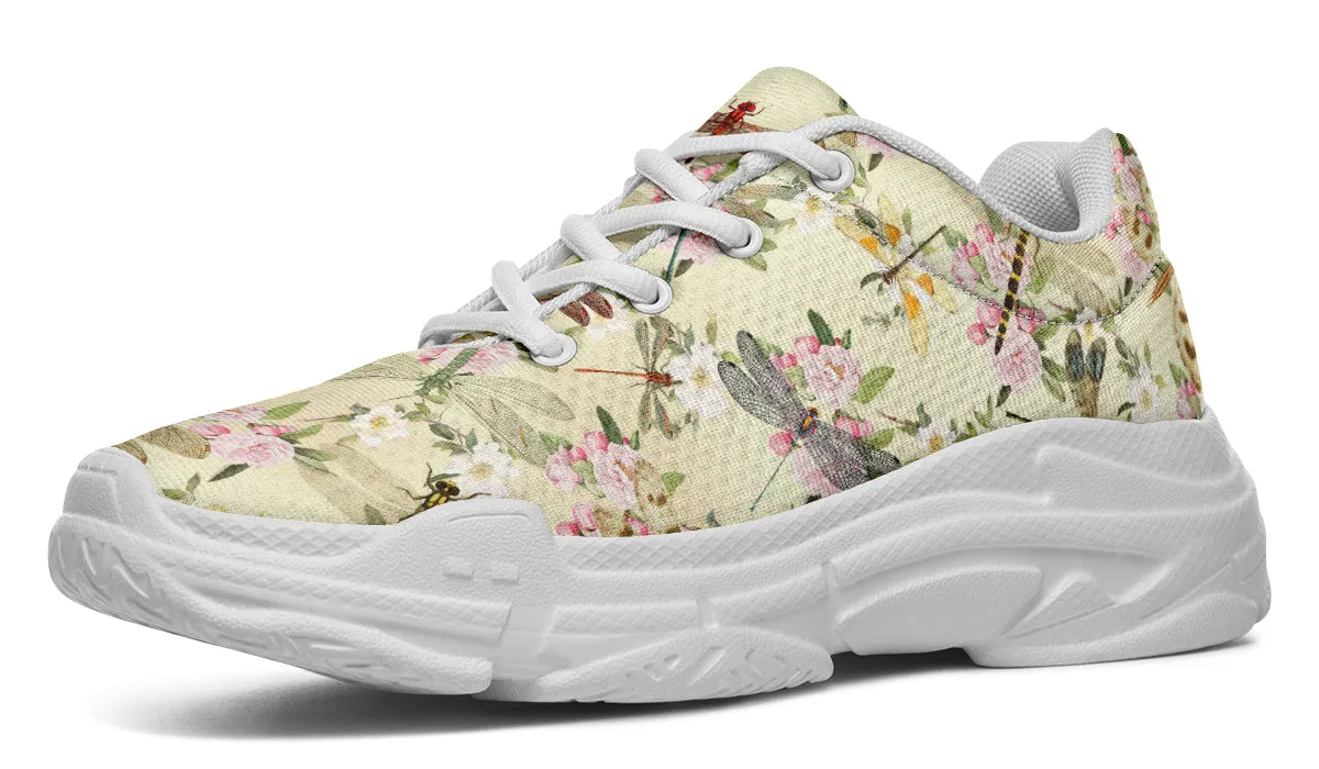 Vintage Dragonflies Chunky Sneakers